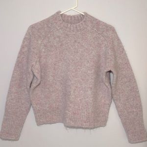 NWT Ann Taylor wool blend pink mock neck sweater.